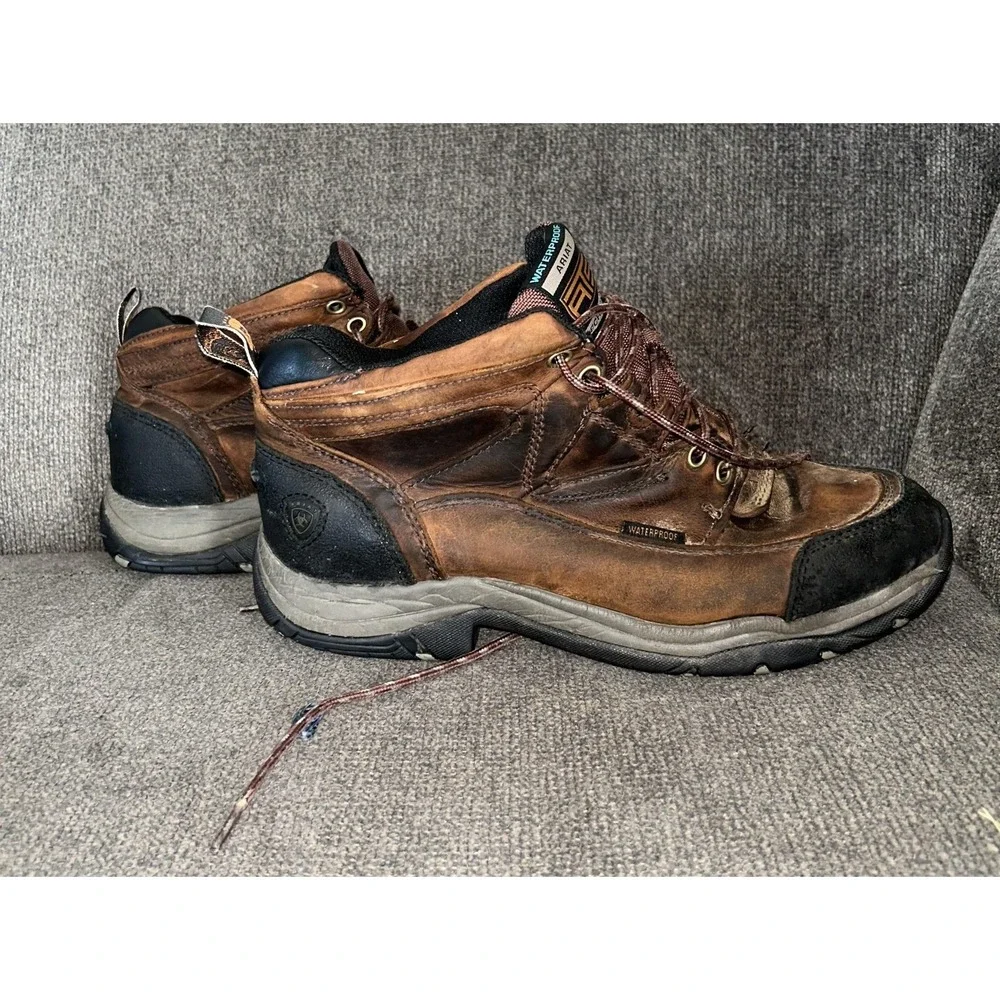 Ariat Boots Mens Size 9 Brown Leather Waterproof Chukka Work Ankle 10002183